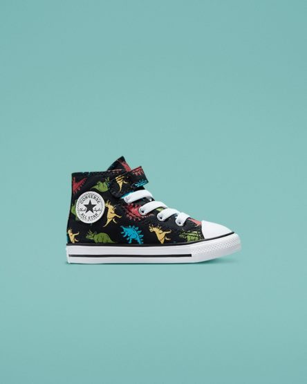 Tenis Converse Chuck Taylor All Star Easy-On Dinosaurs Cano Alto Menina Pretas Vermelhas Azuis | PT R03598T